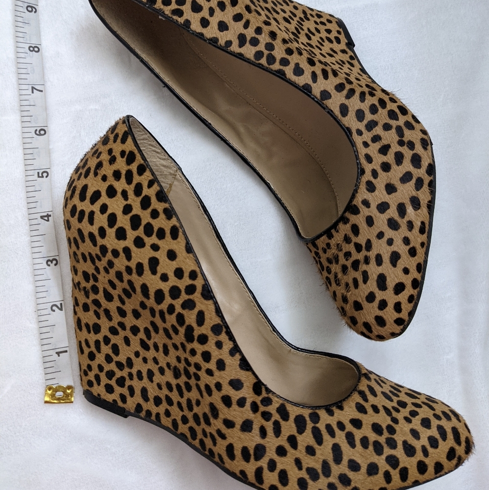 Banana Republic Fur Leopard Print Wedges - Picture 6 of 9